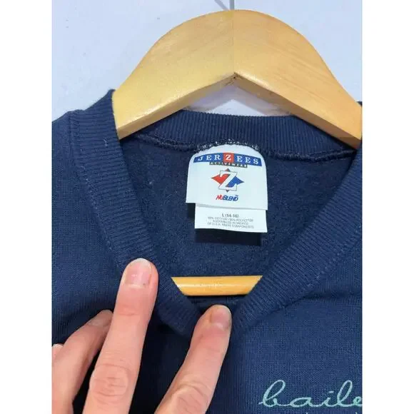 Vintage Jerzees Sweatshirt Bailey CO Youth L Wildlife Naturecore Cottagecore - Picture 4 of 8